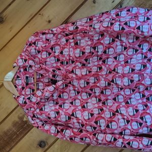 DKR & Co flannel pajamas in pink with snowmen 2X